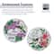 Glitzhome® 10" Cement Hummingbird & Flower Textured Stepping Stones Set